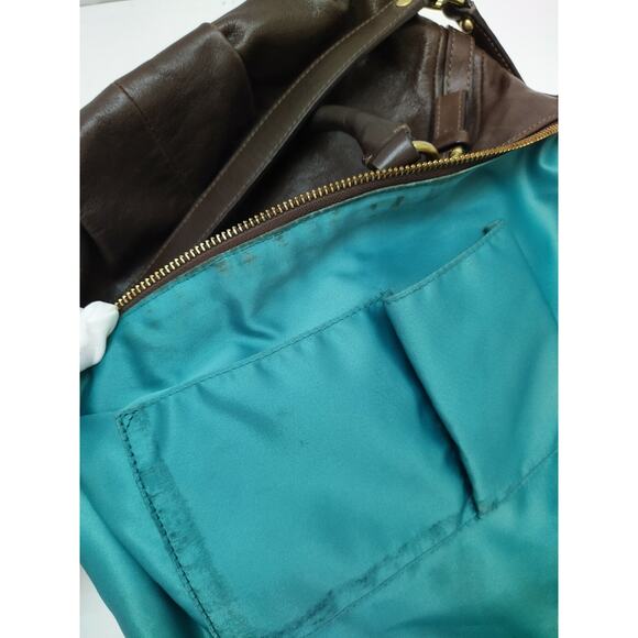 Coach Madison Dark Chocolate Brown Leather 2 Ways Satchel Shoulder Bag - Picture 10 of 12